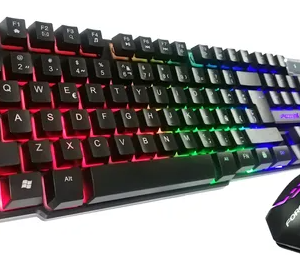Teclado T58 gamer semimecanico con mouse